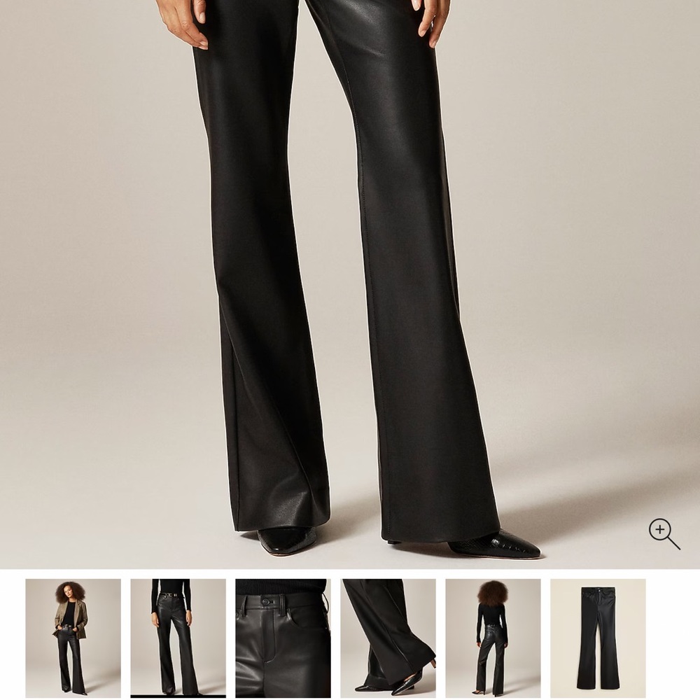 J. Crew NWT Faux Leather Vintage Flare Pants - High Waist - Size 29